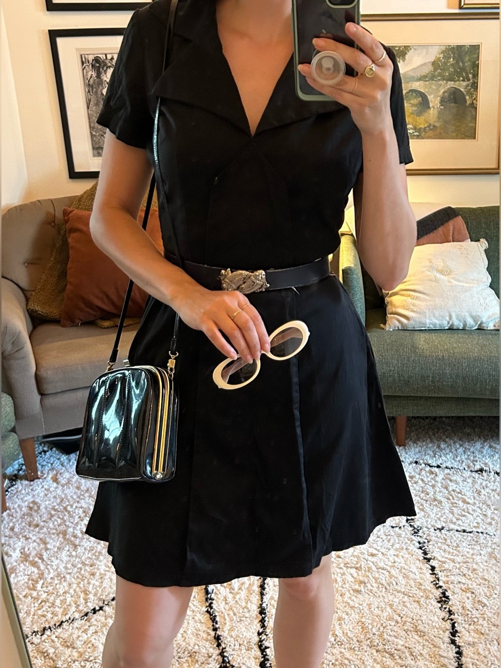 Black Vintage-Style Cocktail Dress